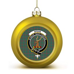 ScotsTee Shop Scottish Spens Fragment Modern Clan Crest Tartan Christmas Ball Ornament