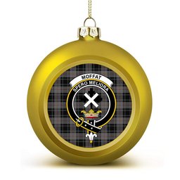 ScotsTee Shop Scottish Moffat Modern Crest Tartan Christmas Ball Ornament