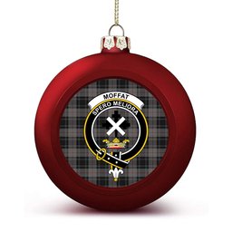 ScotsTee Shop Scottish Moffat Modern Crest Tartan Christmas Ball Ornament