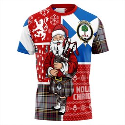 ScotsTee Shop Scottish Anderson Ross Modern Clan Crest Tartan T-Shirt Scotland Christmas Santa
