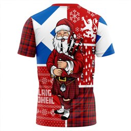 ScotsTee Shop Scottish Campbell of Loudon Plaid Modern 2 Clan Crest Tartan T-Shirt Scotland Christmas Santa