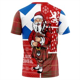 ScotsTee Shop Scottish Cameron Weathered 2 Clan Crest Tartan T-Shirt Scotland Christmas Santa