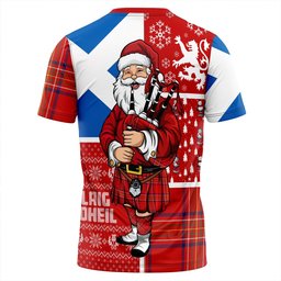 ScotsTee Shop Scottish Burnett of Leys Modern Clan Crest Tartan T-Shirt Scotland Christmas Santa