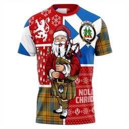 ScotsTee Shop Scottish Carlisle (Carlill) Weathered Clan Crest Tartan T-Shirt Scotland Christmas Santa