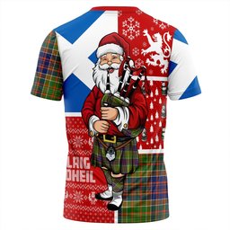 ScotsTee Shop Scottish Bowie Modern Clan Crest Tartan T-Shirt Scotland Christmas Santa