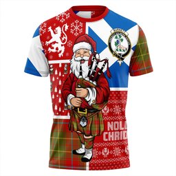 ScotsTee Shop Scottish Burnett of Powis Modern Clan Crest Tartan T-Shirt Scotland Christmas Santa