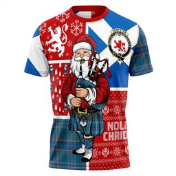 ScotsTee Shop Scottish Dempster Ancient Clan Crest Tartan T-Shirt Scotland Christmas Santa