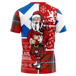 ScotsTee Shop Scottish Drummond of Fingask Modern Clan Crest Tartan T-Shirt Scotland Christmas Santa