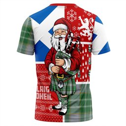 ScotsTee Shop Scottish Currie Modern Clan Crest Tartan T-Shirt Scotland Christmas Santa