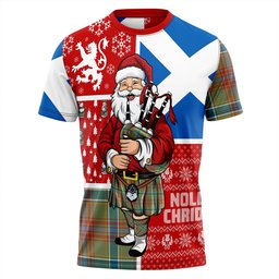 ScotsTee Shop Scottish Currie of Arran Ancient Clan Crest Tartan T-Shirt Scotland Christmas Santa