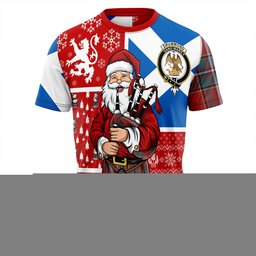 ScotsTee Shop Scottish Drummond Weathered Clan Crest Tartan T-Shirt Scotland Christmas Santa