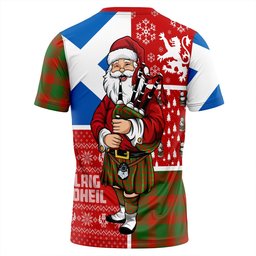 ScotsTee Shop Scottish Donachie Ancient Clan Crest Tartan T-Shirt Scotland Christmas Santa
