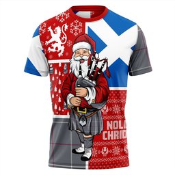 ScotsTee Shop Scottish Dunbar of Pitgaveny Clan Crest Tartan T-Shirt Scotland Christmas Santa
