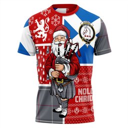 ScotsTee Shop Scottish Dunbar of Pitgaveny Clan Crest Tartan T-Shirt Scotland Christmas Santa