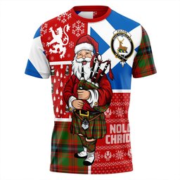 ScotsTee Shop Scottish Fulton 1999 Ancient Clan Crest Tartan T-Shirt Scotland Christmas Santa