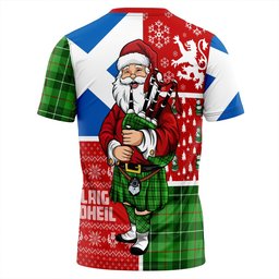 ScotsTee Shop Scottish Galloway District Clan Crest Tartan T-Shirt Scotland Christmas Santa