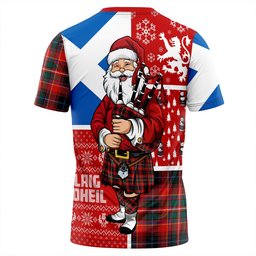 ScotsTee Shop Scottish Innes Red Modern Clan Crest Tartan T-Shirt Scotland Christmas Santa