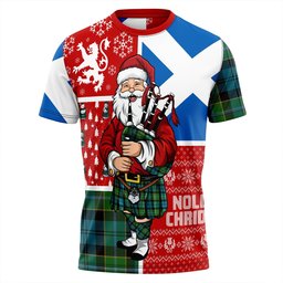 ScotsTee Shop Scottish Hogarth Ancient Clan Crest Tartan T-Shirt Scotland Christmas Santa