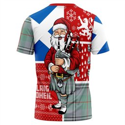 ScotsTee Shop Scottish Irvine of Glentulchan Ancient Clan Crest Tartan T-Shirt Scotland Christmas Santa