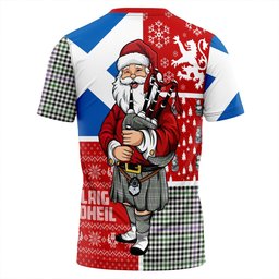 ScotsTee Shop Scottish Halliday (Holliday) Ancient Clan Crest Tartan T-Shirt Scotland Christmas Santa