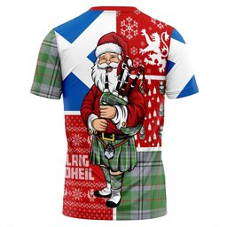 ScotsTee Shop Scottish Irvine of Glentulchan Modern Clan Crest Tartan T-Shirt Scotland Christmas Santa