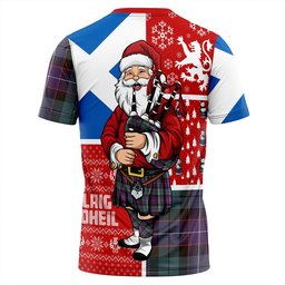 ScotsTee Shop Scottish Hunter (Michael) Weathered Clan Crest Tartan T-Shirt Scotland Christmas Santa