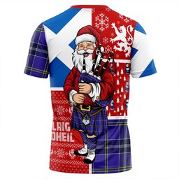 ScotsTee Shop Scottish Jackson Modern Clan Crest Tartan T-Shirt Scotland Christmas Santa