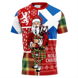 ScotsTee Shop Scottish Gibson (Gibbs) Modern Clan Crest Tartan T-Shirt Scotland Christmas Santa