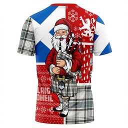 ScotsTee Shop Scottish Haney Weathered Clan Crest Tartan T-Shirt Scotland Christmas Santa