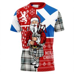 ScotsTee Shop Scottish Haney Weathered Clan Crest Tartan T-Shirt Scotland Christmas Santa