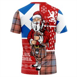 ScotsTee Shop Scottish Haney Dress Weathered Clan Crest Tartan T-Shirt Scotland Christmas Santa
