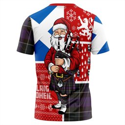 ScotsTee Shop Scottish Lennie Weathered Clan Crest Tartan T-Shirt Scotland Christmas Santa