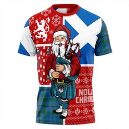 ScotsTee Shop Scottish Leith District Ancient Clan Crest Tartan T-Shirt Scotland Christmas Santa