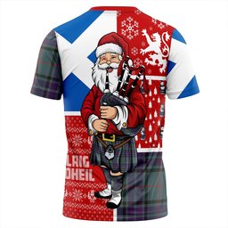 ScotsTee Shop Scottish Lauder Weathered Clan Crest Tartan T-Shirt Scotland Christmas Santa
