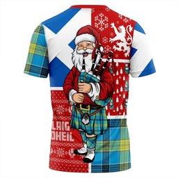ScotsTee Shop Scottish Laing (Lang) Modern Clan Crest Tartan T-Shirt Scotland Christmas Santa