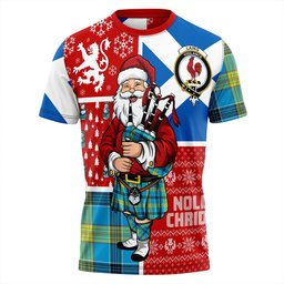 ScotsTee Shop Scottish Laing (Lang) Modern Clan Crest Tartan T-Shirt Scotland Christmas Santa
