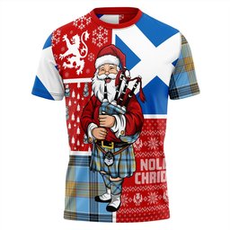 ScotsTee Shop Scottish Laing (Lang) Ancient Clan Crest Tartan T-Shirt Scotland Christmas Santa