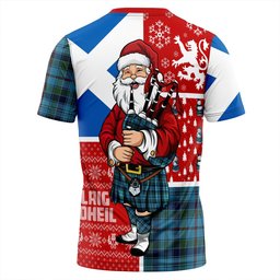 ScotsTee Shop Scottish Leith District Modern Clan Crest Tartan T-Shirt Scotland Christmas Santa
