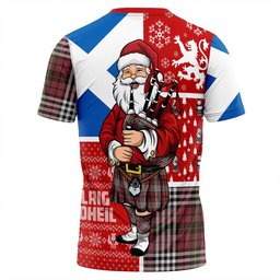 ScotsTee Shop Scottish Little of Morton Rigg Weathered Clan Crest Tartan T-Shirt Scotland Christmas Santa