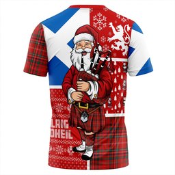 ScotsTee Shop Scottish MacDonald of Staffa (Donald of Staffa) Modern Clan Crest Tartan T-Shirt Scotland Christmas Santa