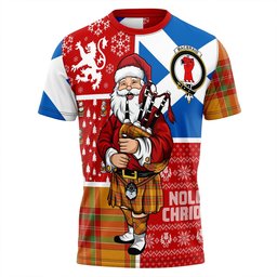 ScotsTee Shop Scottish MacBrair Ancient Clan Crest Tartan T-Shirt Scotland Christmas Santa