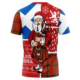 ScotsTee Shop Scottish MacDonald of Belfinlay Ancient Clan Crest Tartan T-Shirt Scotland Christmas Santa