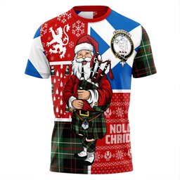 ScotsTee Shop Scottish MacDiarmid Modern Clan Crest Tartan T-Shirt Scotland Christmas Santa