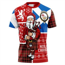 ScotsTee Shop Scottish MacDonald of Ardnamurchan (Donald of Ardnamurchan) Weathered Clan Crest Tartan T-Shirt Scotland Christmas Santa