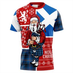 ScotsTee Shop Scottish MacIver of Strome Ancient Clan Crest Tartan T-Shirt Scotland Christmas Santa