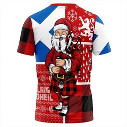 ScotsTee Shop Scottish MacGregor Rob Roy (Gregor Red & Black) Modern Clan Crest Tartan T-Shirt Scotland Christmas Santa