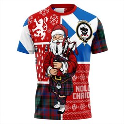 ScotsTee Shop Scottish MacInroy Modern Clan Crest Tartan T-Shirt Scotland Christmas Santa