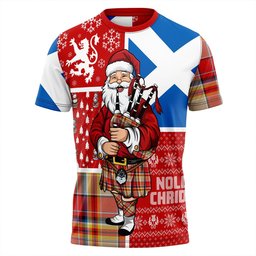 ScotsTee Shop Scottish MacGlashan Modern Clan Crest Tartan T-Shirt Scotland Christmas Santa