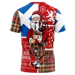 ScotsTee Shop Scottish MacGlashan Weathered Clan Crest Tartan T-Shirt Scotland Christmas Santa
