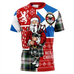 ScotsTee Shop Scottish MacLeod of California Modern Clan Crest Tartan T-Shirt Scotland Christmas Santa